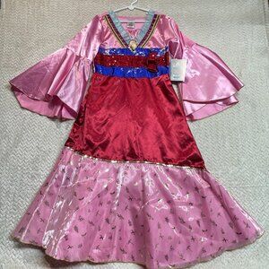 Disney Store  Mulan Pink Kimono Costume Kids Size 7/8 NWT